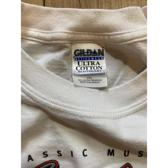 Ford Mustang Classic Muscle Car Graphic Tshirt Unisex 2XL / XXL White Red GT 350 - Picture 8 of 8